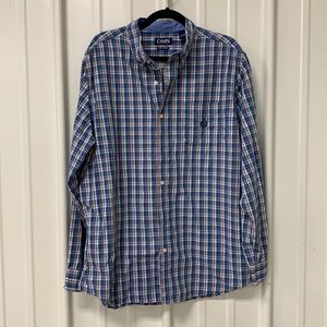 Chaps Plaid Button Up Shirt